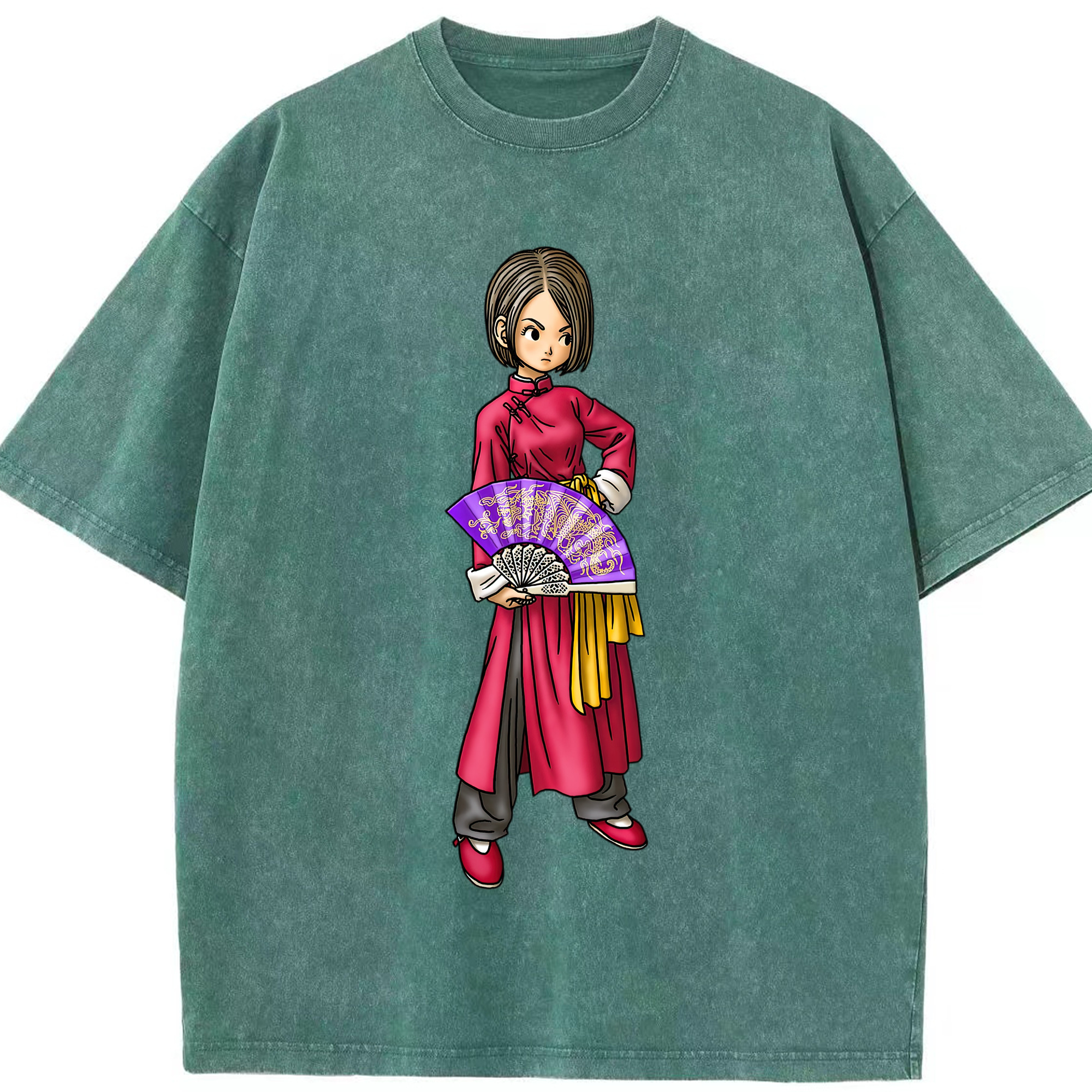 （画像用） ドラゴンクエスト Doragon Kuesuto Dragon Quest 綿100% ヴィンテージ風 半袖Tシャツ（フロントプリント）